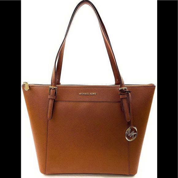 Michael Kors Handbags - NWT Michael Kors Ciara Large Top Zip Saffiano Leather Tote Bag In Luggage Color